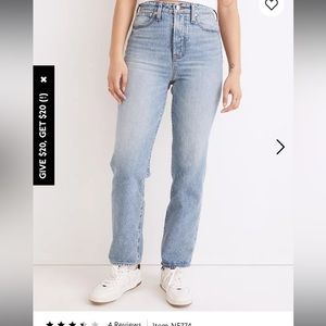 Petite Curvy Madewell Straight Leg Perfect Vintage Jean in Seyland Wash